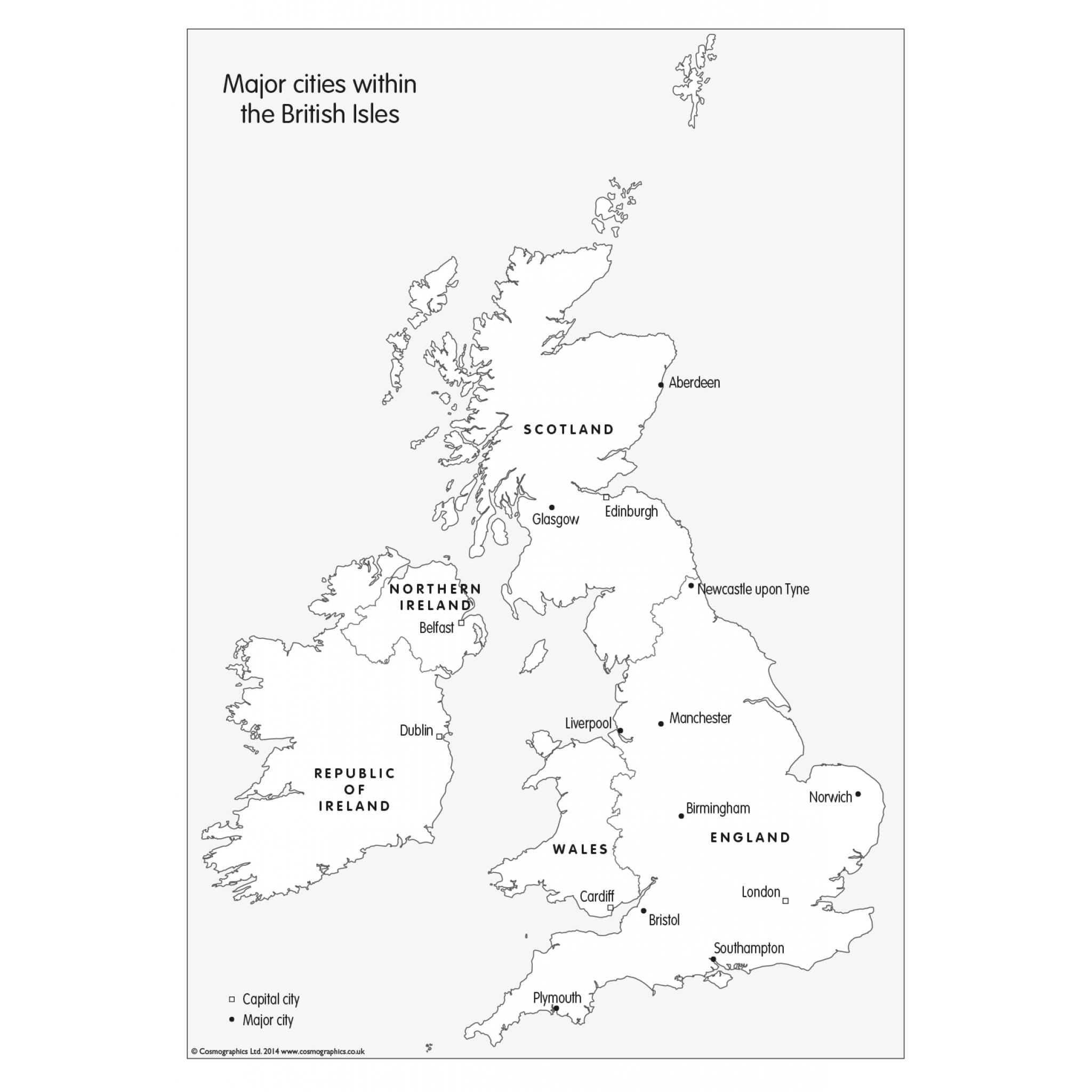 Cosmographics Major British Isles Cities