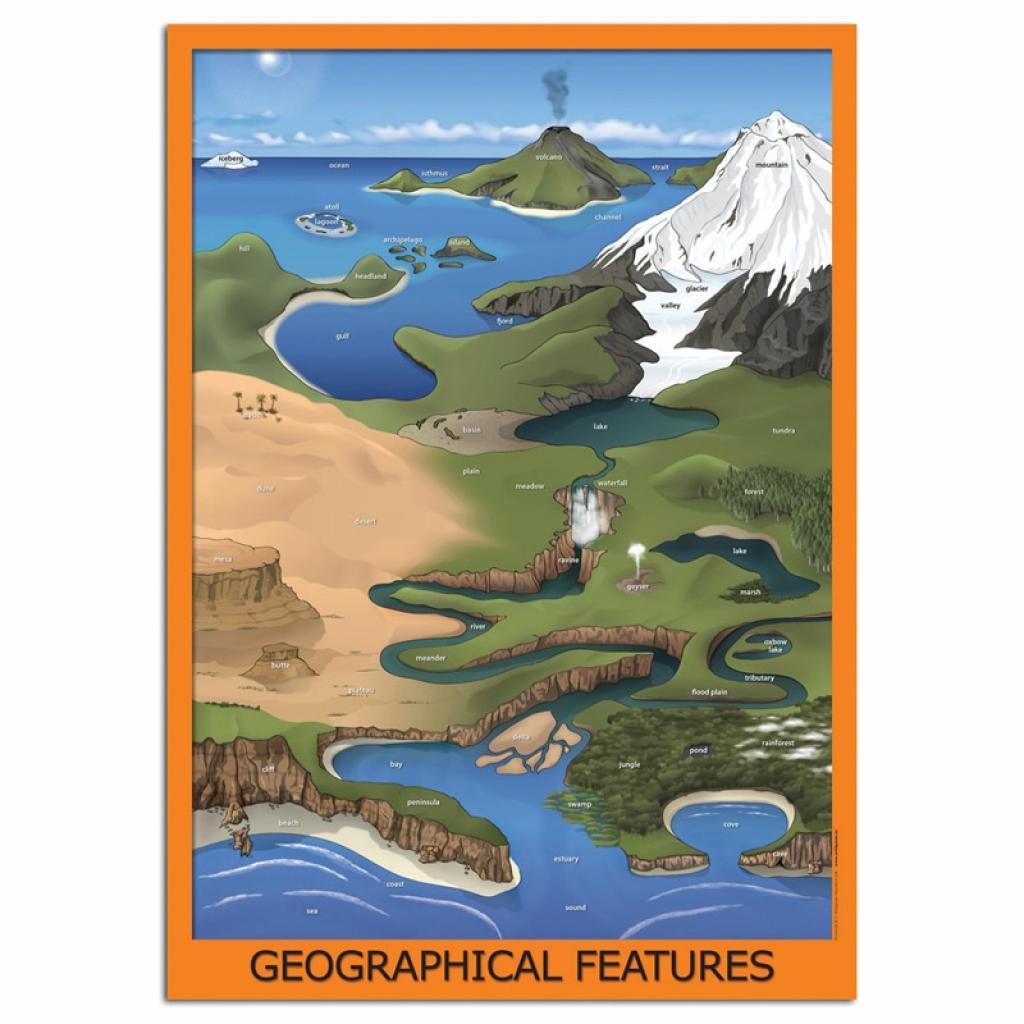 Human Features Poster germany-topographic-map-germany-satellite-map-western-europe-europe