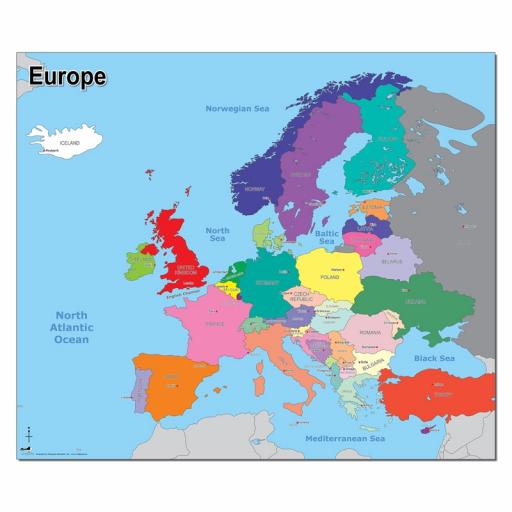 Simple Map of Europe