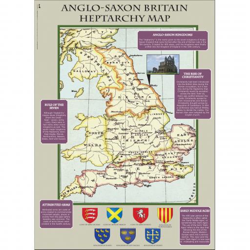 The Anglo-Saxons Heptarchy Map