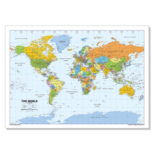 A1 Vinyl World Map