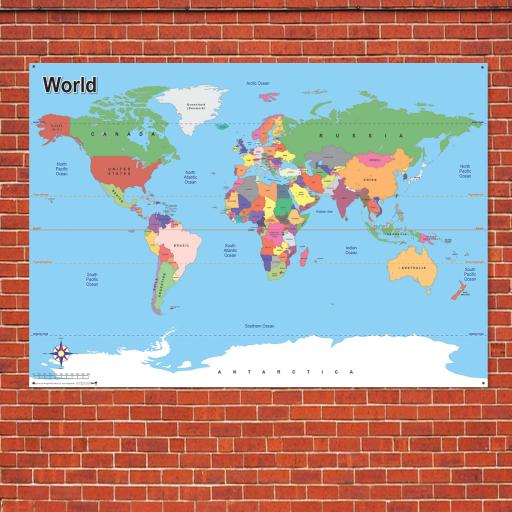 Large Outdoor Map of the World