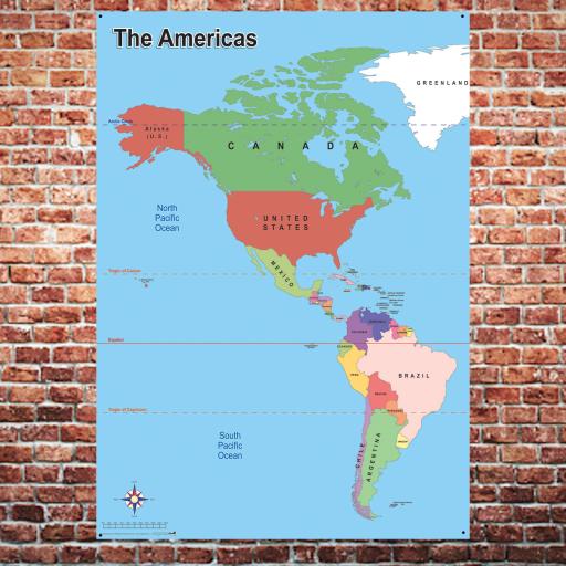 Large Outdoor Map of The Americas