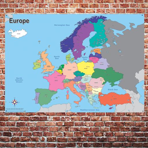 Large Outdoor Map of the Europe